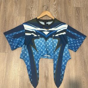 Louis Vuitton Crop Top Blue size small
